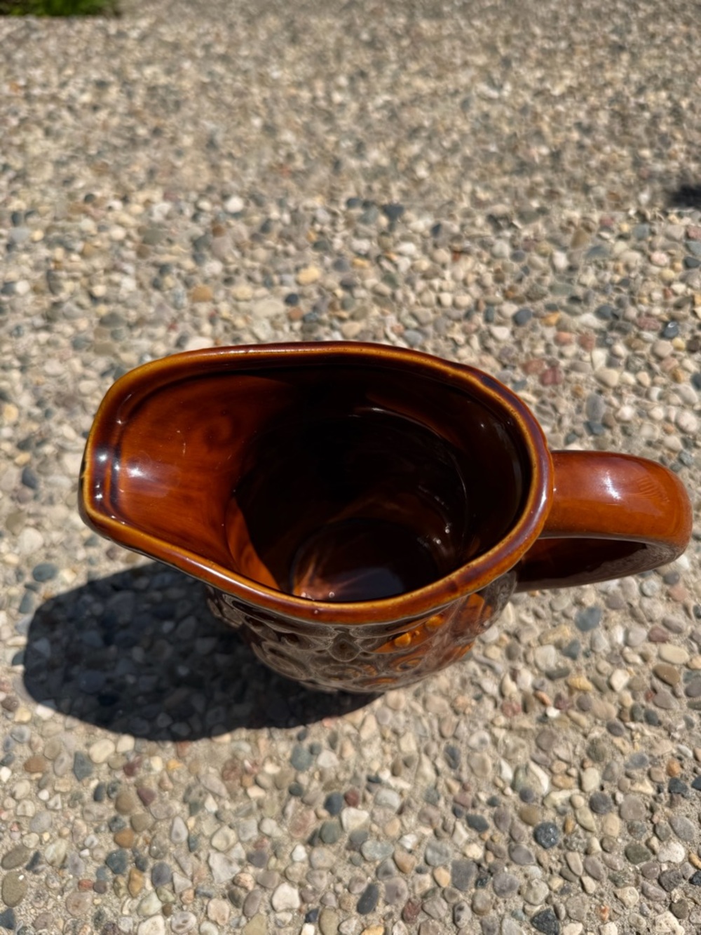 Vintage Ceramic Owl Pitcher Brown - Picture 4 of 6